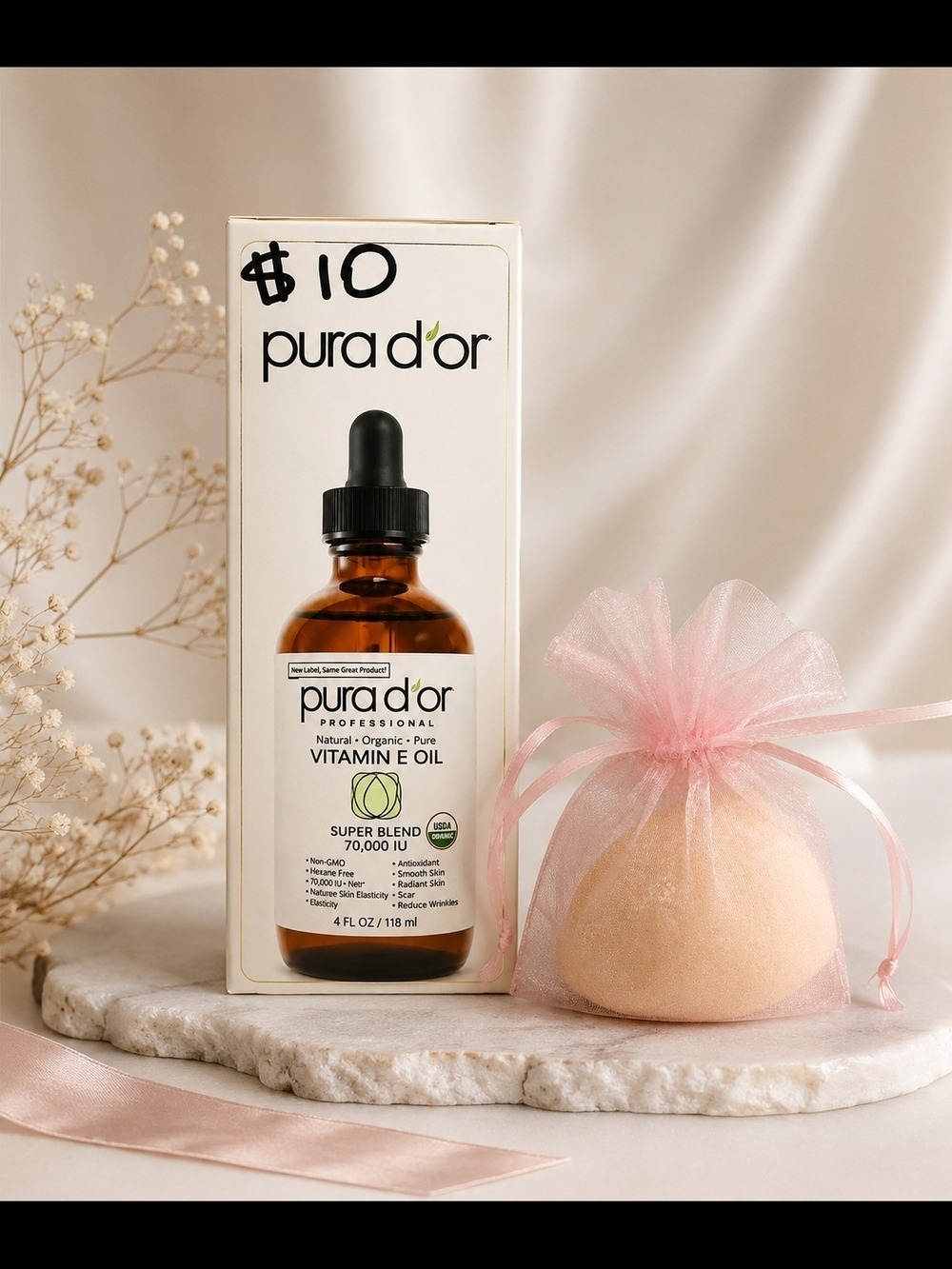Vitamin E Oil Serum Brown Amber Bottle